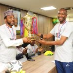 PHOTOS: NPA MD receives Maritime Cup from victorious Koko Marines 
