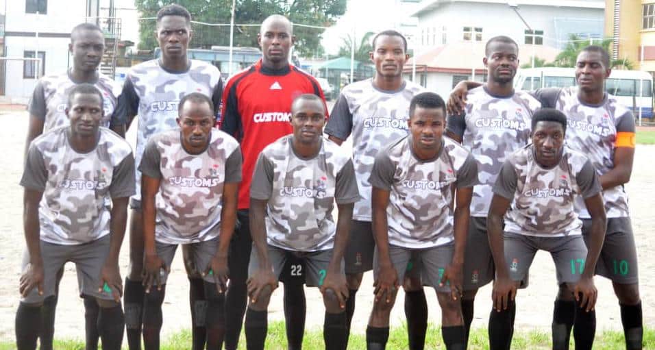 Nigeria Customs Service football team at the ongoing Maritime Cup 2023