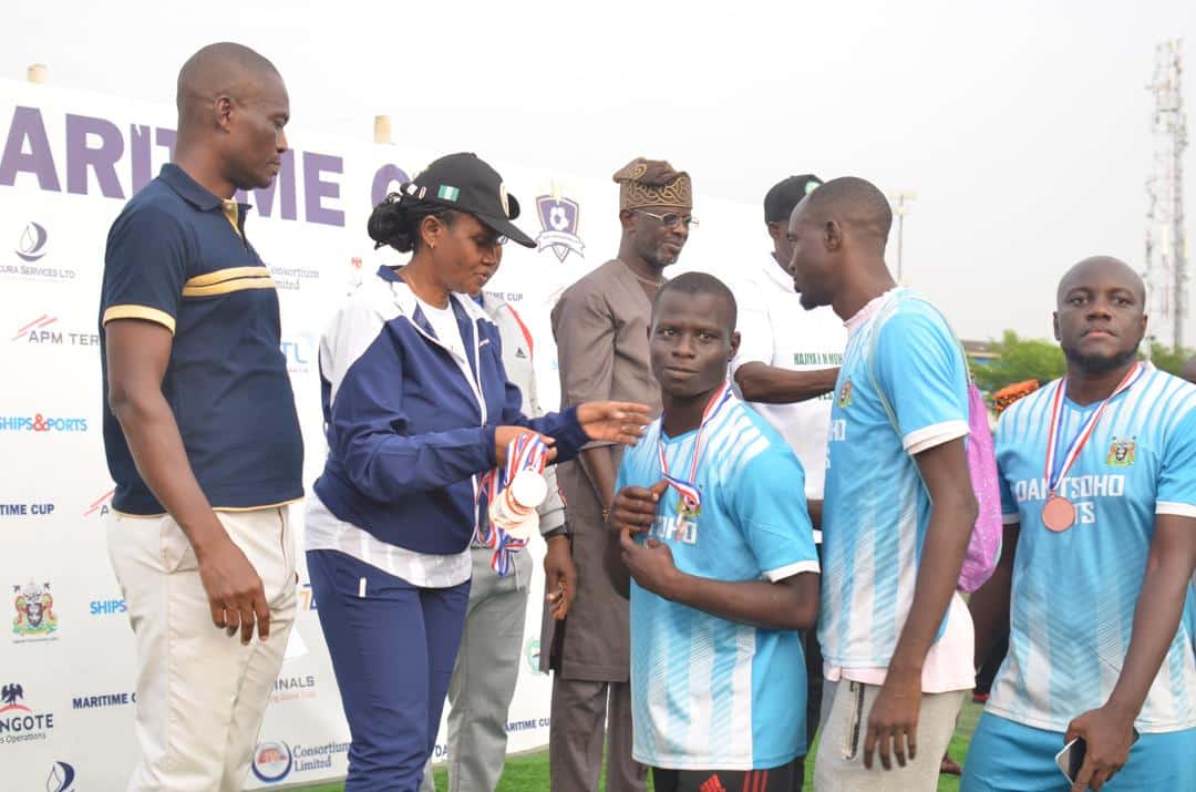 NPA’s Dantsoho Jets receiving the bronze medals.